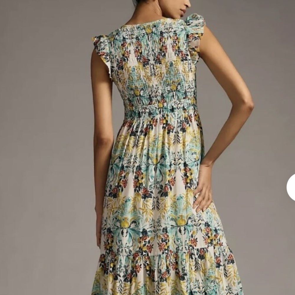 Anthropologie The Peregrine Smock Midi Dress - Picture 4 of 7
